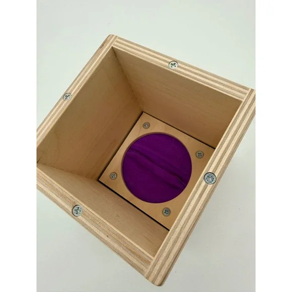 Lovevery Magic Tissue Box Wooden Sensory Toy with Colorful Fabric Tissues - Picture 5 of 6